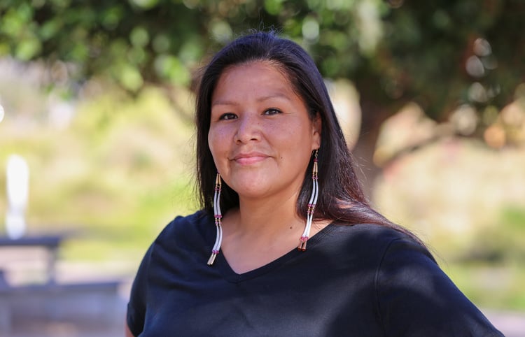 Native American Indian Woman Smiling Portrait 